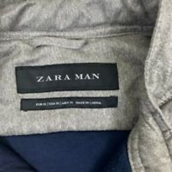 Zara Men's Black Quilted Button Zip Jacket Extra Large (XL) - Picture 4 of 8